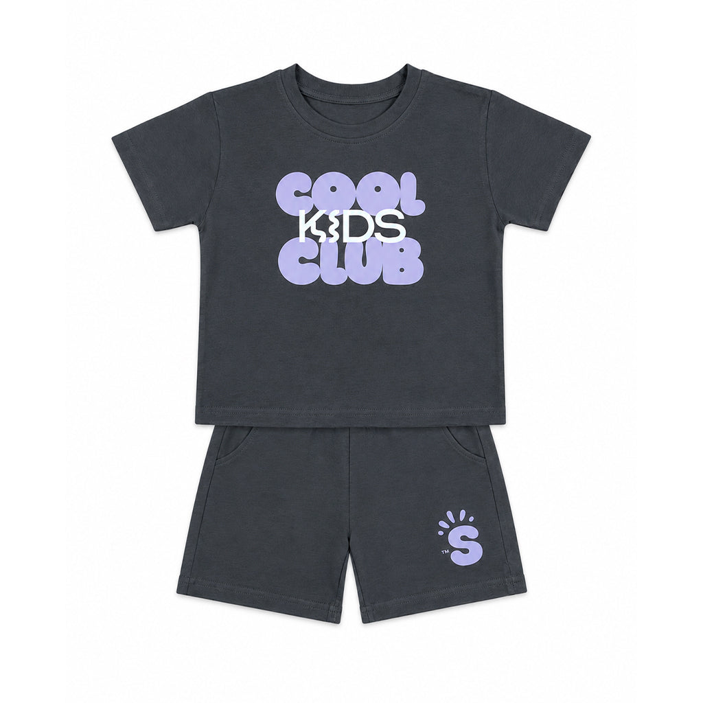 Cool Kids Shorts Set - Slate