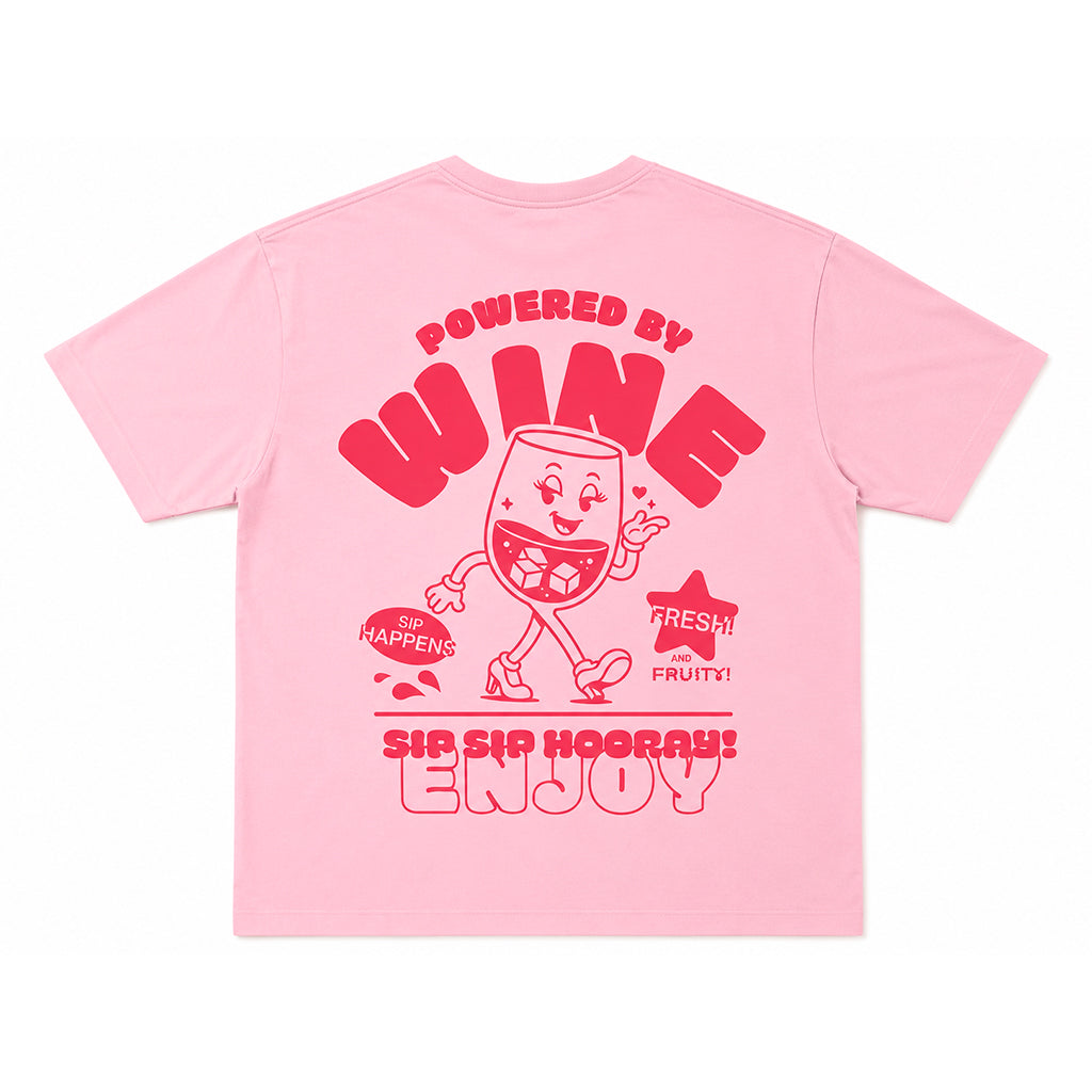 Adult Wine T-shirt - Pink