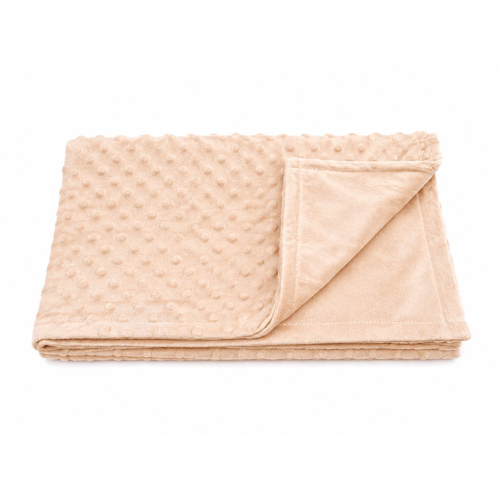 Soft Minky Fleece Blanket - Beige