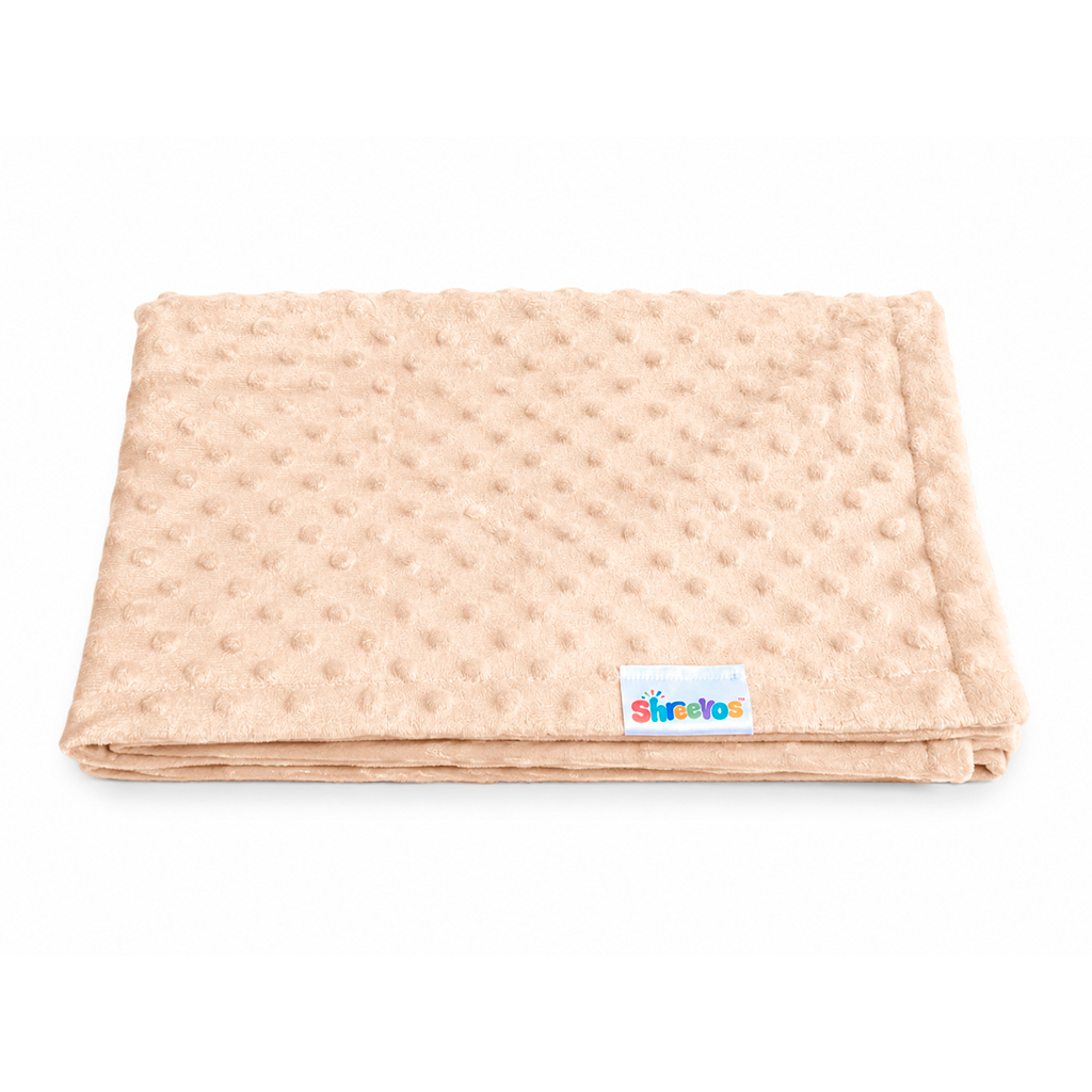 Soft Minky Fleece Blanket - Beige